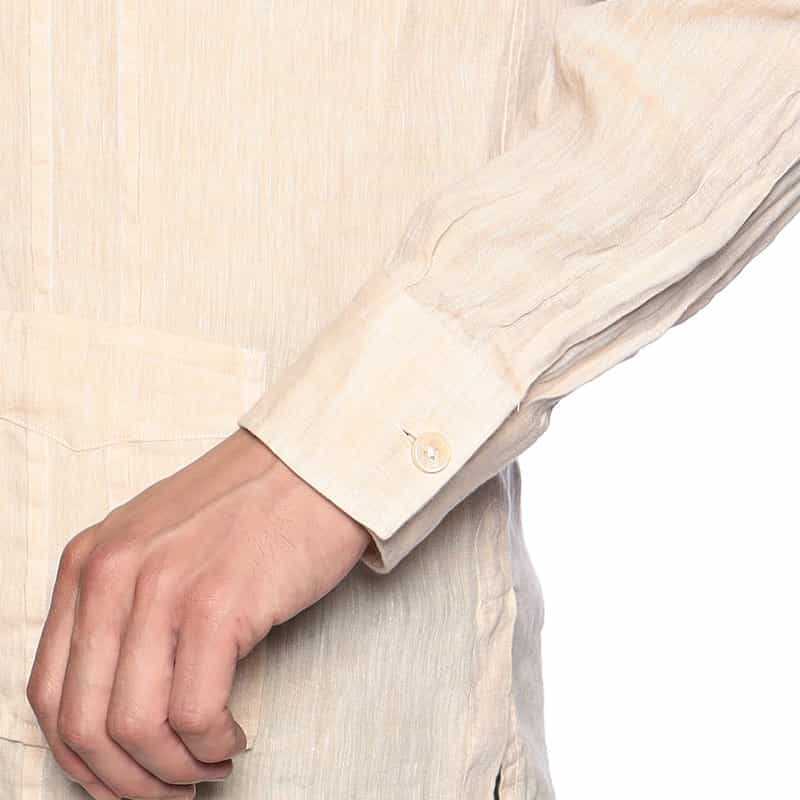 ALESSANDRO GHERARDI リネンキューバシャツ BEIGE