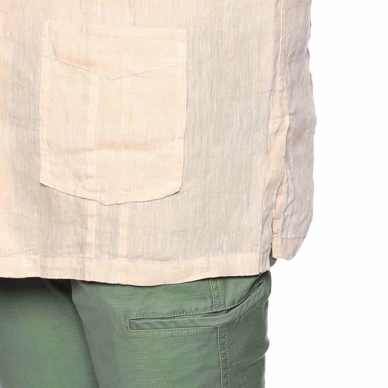 ALESSANDRO GHERARDI リネンキューバシャツ BEIGE