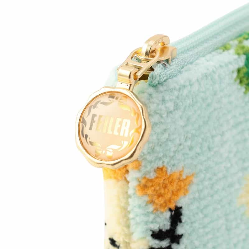 FEILER 限定ライオン&ドット柄ポーチ LIGHT GREEN