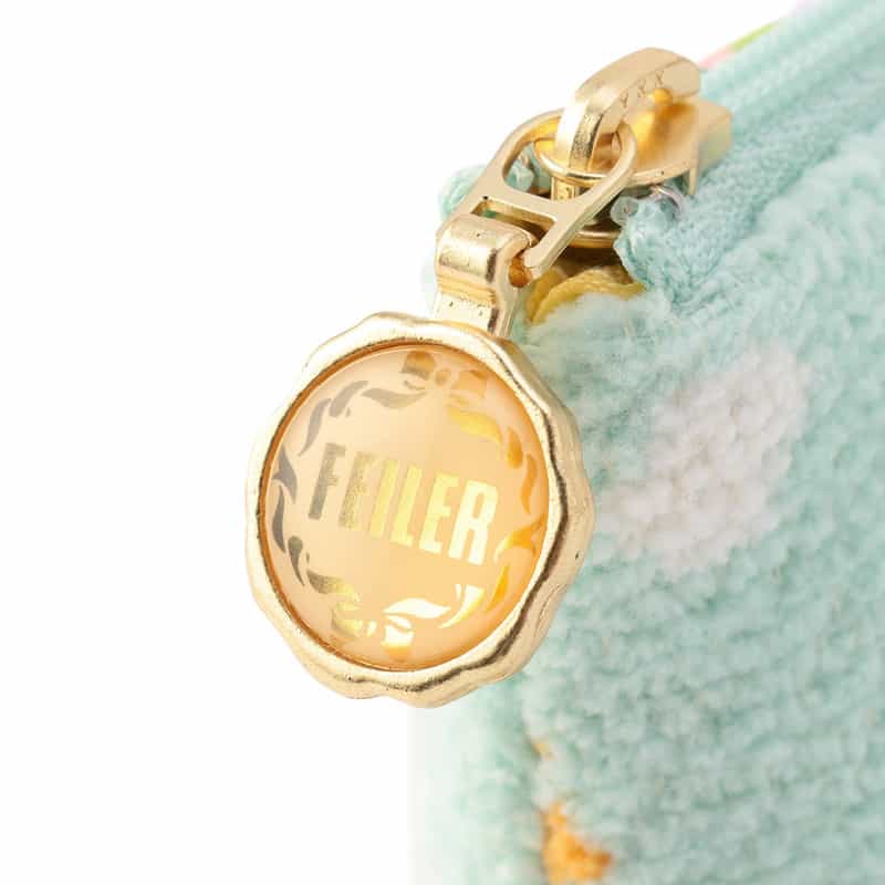 FEILER 限定ライオン＆ドット柄ポーチ LIGHT GREEN