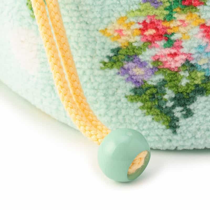 FEILER 限定ライオン＆ドット柄巾着 LIGHT GREEN