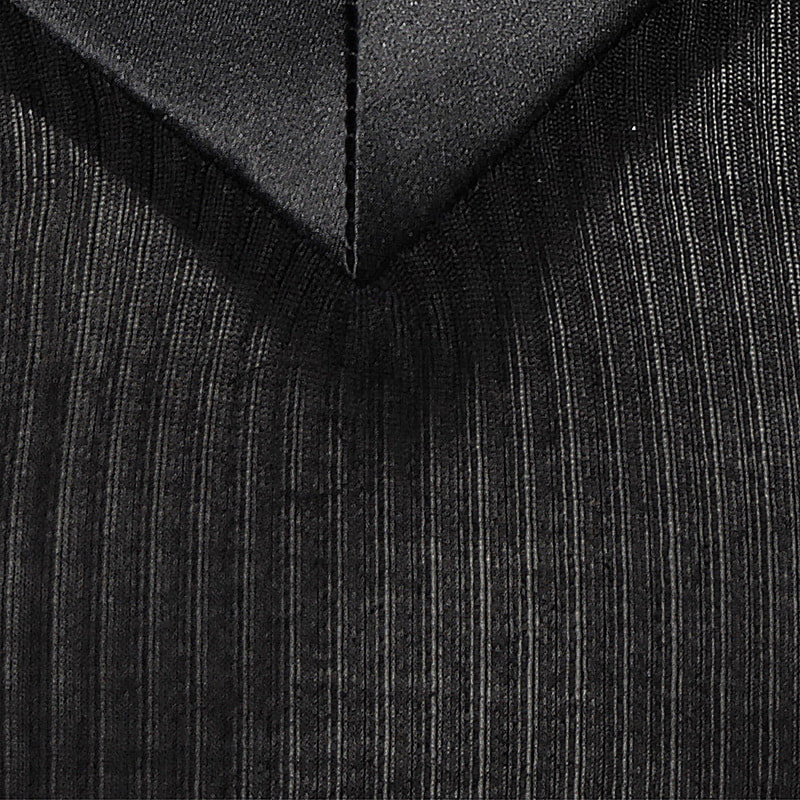 OSCALITO Vネック リブタンクトップ BLACK