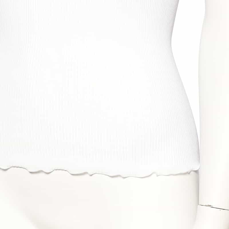 OSCALITO リブクルーネックトップス WHITE