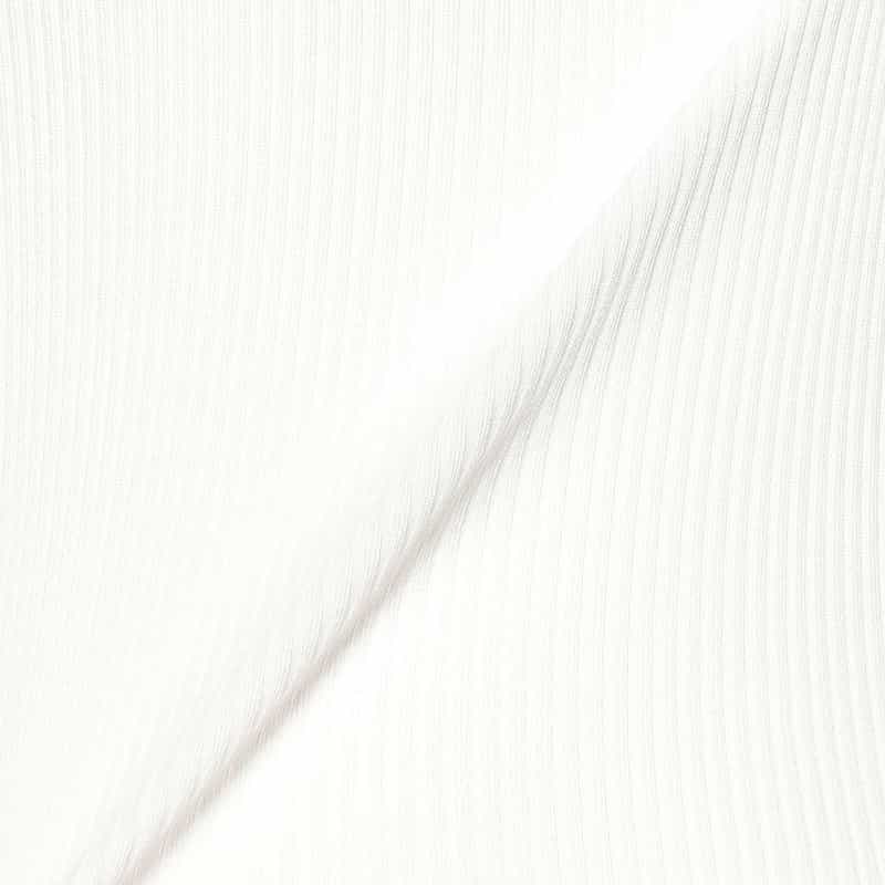 OSCALITO リブクルーネックトップス WHITE