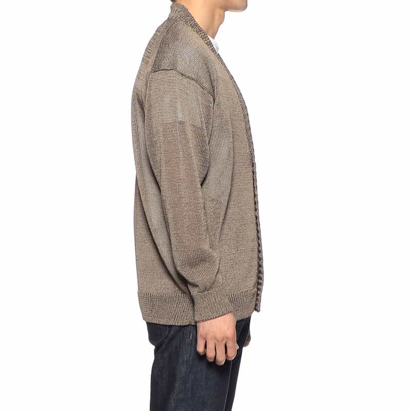 GIM Vネックニットカーディガン KHAKI
