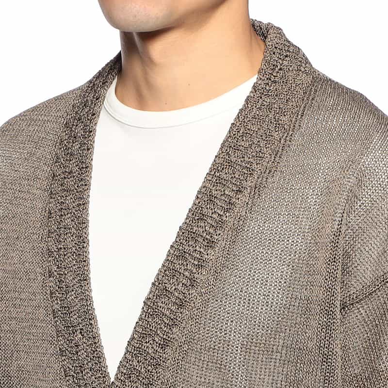 GIM Vネックニットカーディガン KHAKI