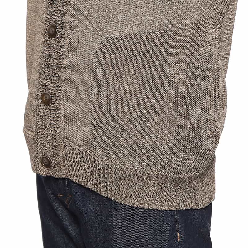 GIM Vネックニットカーディガン KHAKI