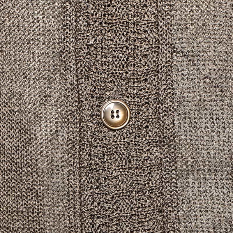 GIM Vネックニットカーディガン KHAKI