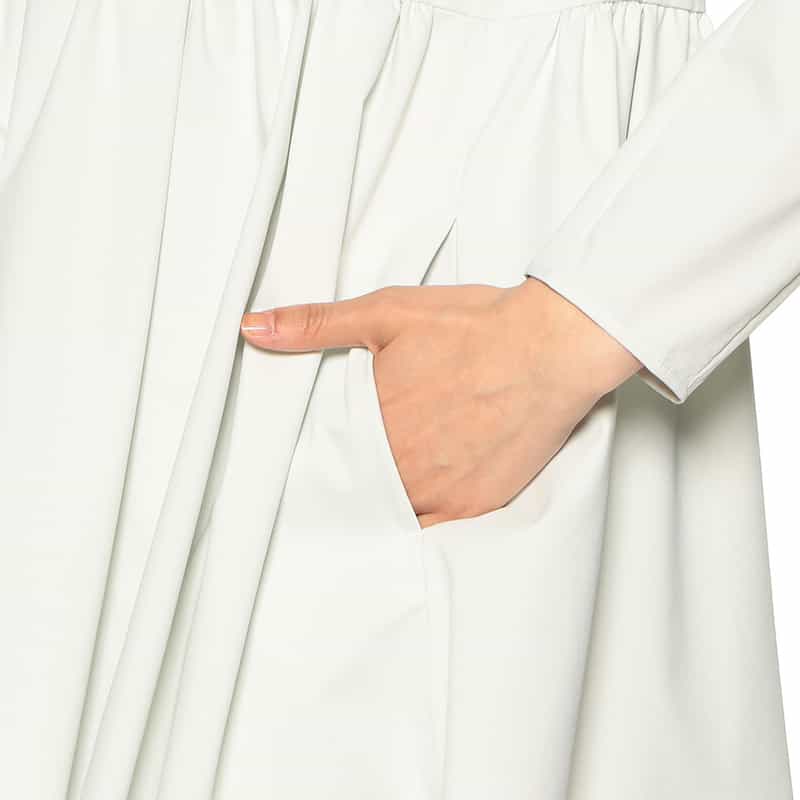 BARNEYS NEW YORK ウォッシャブル フレアジャケット LIGHT GREEN