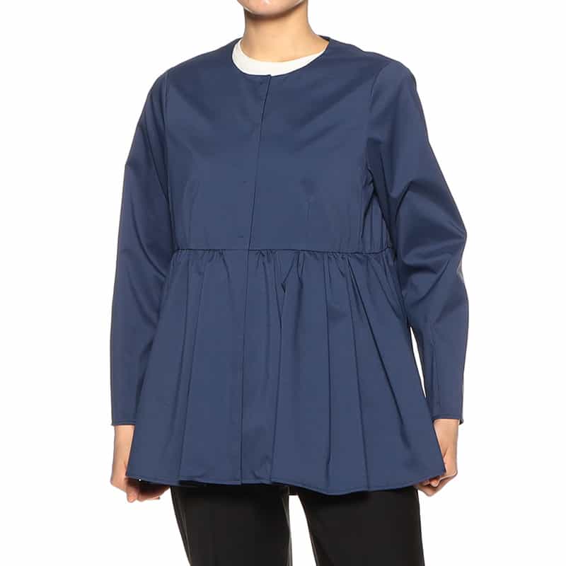 BARNEYS NEW YORK ウォッシャブル フレアジャケット BLUE