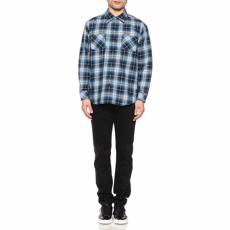 RAFU バーニーズ ニューヨーク限定チェック柄シャツ BLUE
