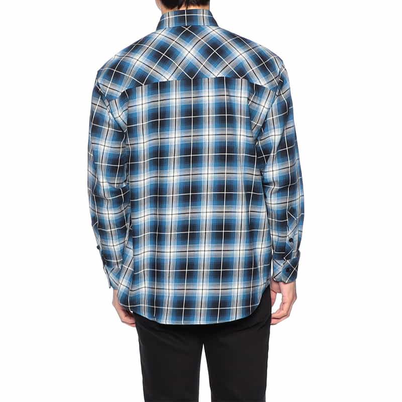 RAFU バーニーズ ニューヨーク限定チェック柄シャツ BLUE
