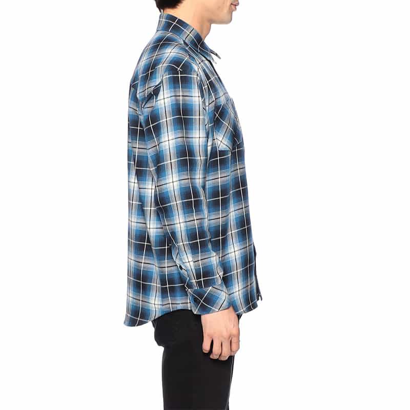 RAFU バーニーズ ニューヨーク限定チェック柄シャツ BLUE