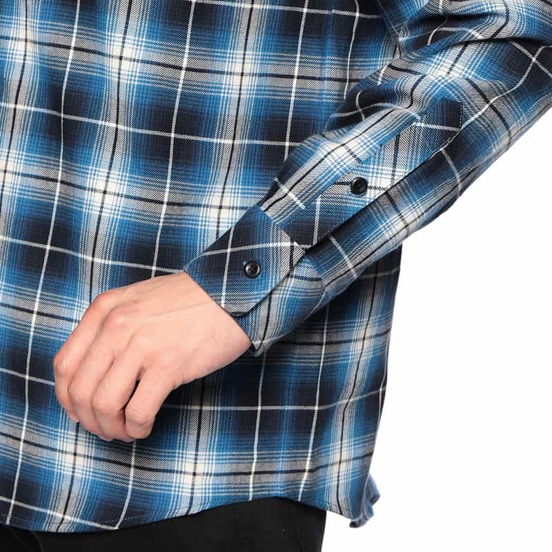 RAFU バーニーズ ニューヨーク限定チェック柄シャツ BLUE