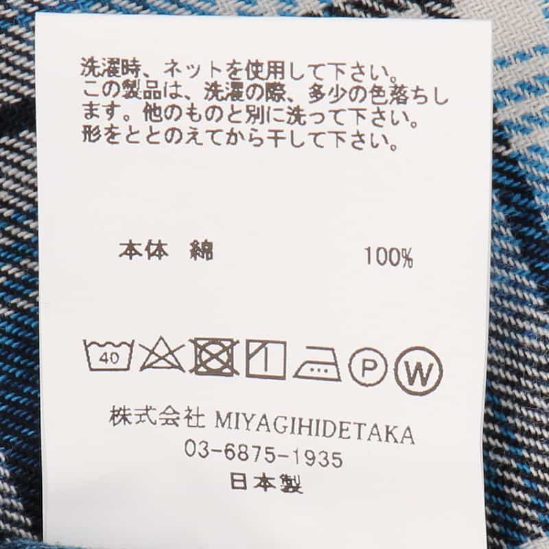 RAFU バーニーズ ニューヨーク限定チェック柄シャツ BLUE