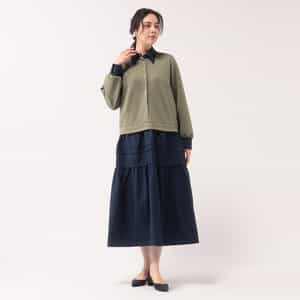 異素材コンビネーションAラインドレス