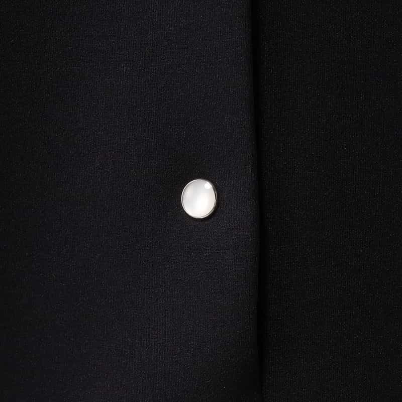 BARNEYS NEW YORK 異素材コンビネーションAラインドレス BLACK