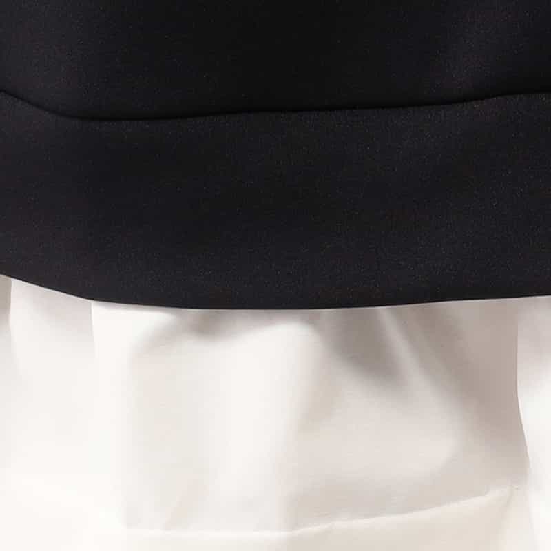 BARNEYS NEW YORK 異素材コンビネーションAラインドレス BLACK