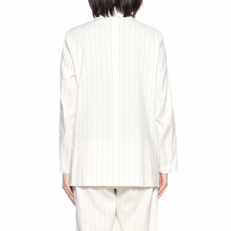 BARNEYS NEW YORK セットアップ ピンストライプ柄テーラードジャケット WHITE