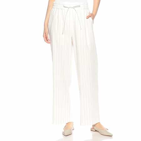 セットアップ ピンストライプ柄ドローストリングパンツ