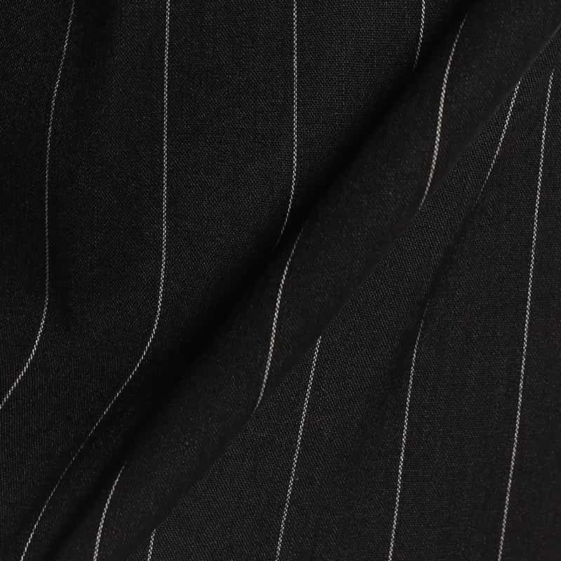 BARNEYS NEW YORK セットアップ ピンストライプ柄ドローストリングパンツ BLACK