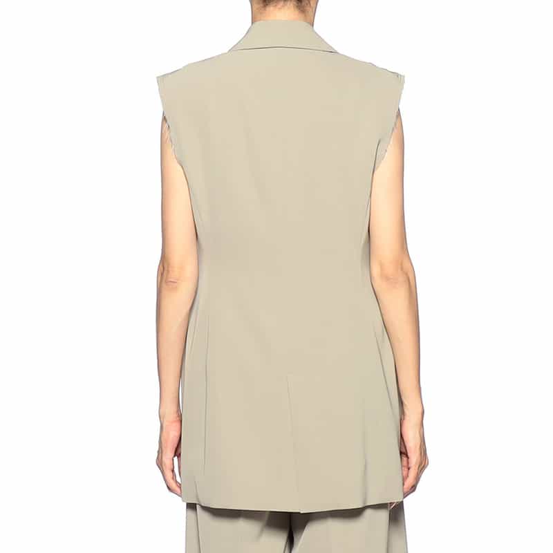BARNEYS NEW YORK セットアップ スリーブレス ロングジャケット GRAY BEIGE