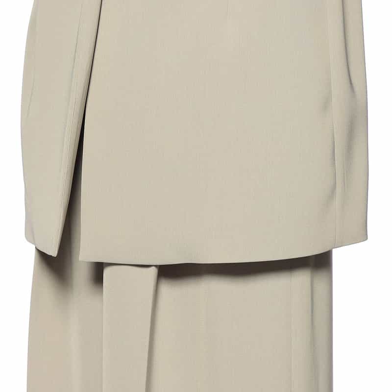 BARNEYS NEW YORK セットアップ スリーブレス ロングジャケット GRAY BEIGE