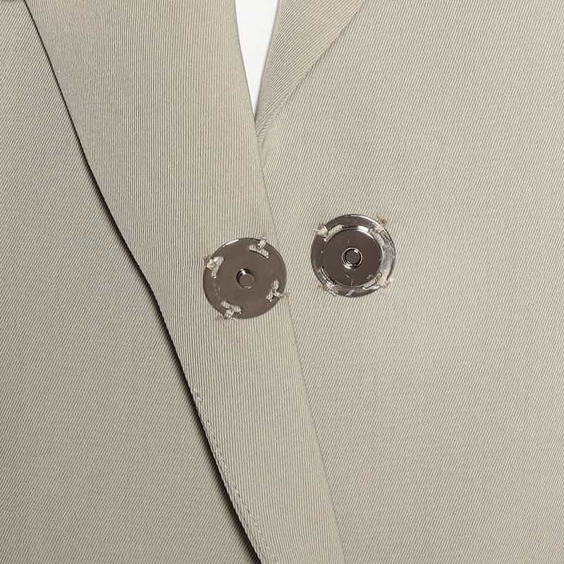 BARNEYS NEW YORK セットアップ スリーブレス ロングジャケット GRAY BEIGE