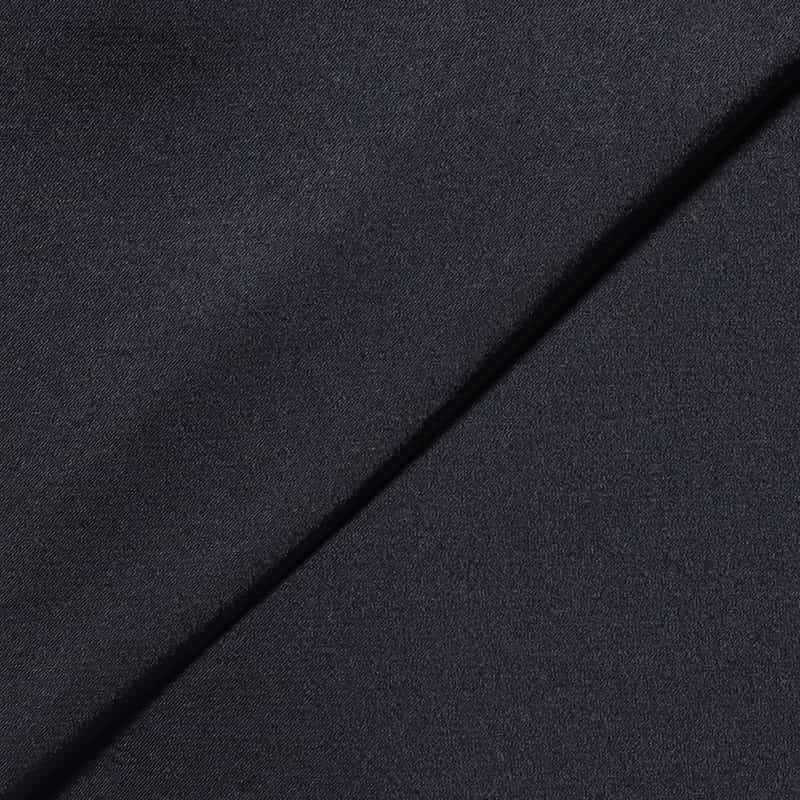 BARNEYS NEW YORK ハイウエスト サテンパンツ NAVY