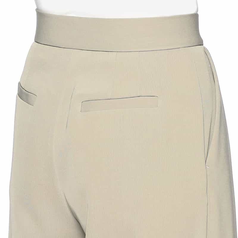 BARNEYS NEW YORK セットアップ ウォッシャブル ハイウエストワイドパンツ GRAY BEIGE