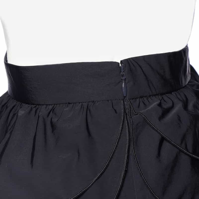 BARNEYS NEW YORK パラシュート フリルスカート NAVY