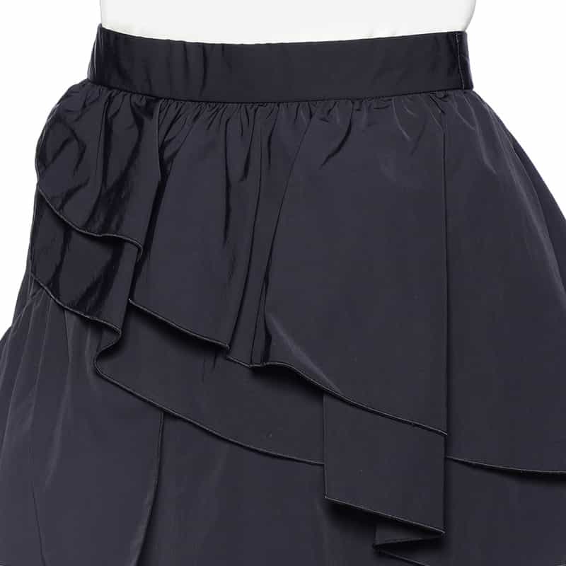 BARNEYS NEW YORK パラシュート フリルスカート NAVY