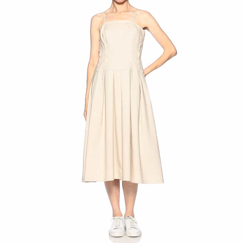 BARNEYS NEW YORK ウォッシャブル コルセットストラップドレス IVORY