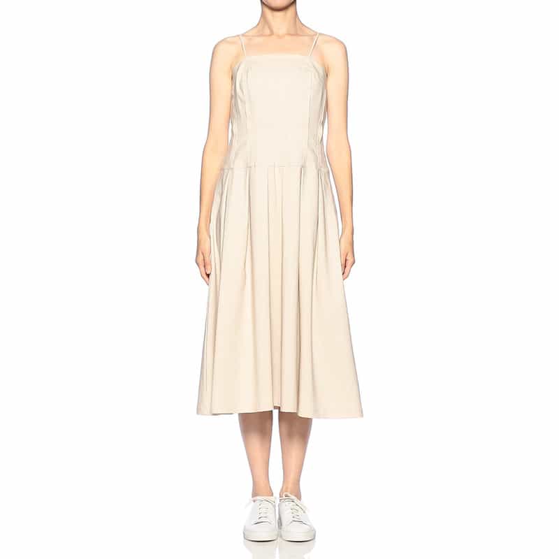 BARNEYS NEW YORK ウォッシャブル コルセットストラップドレス IVORY