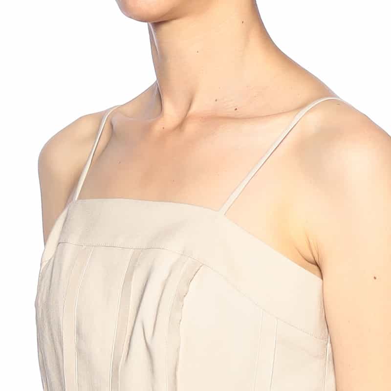 BARNEYS NEW YORK ウォッシャブル コルセットストラップドレス IVORY