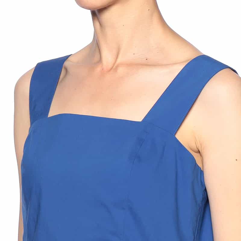 BARNEYS NEW YORK ウォッシャブル ティアードマキシドレス BLUE