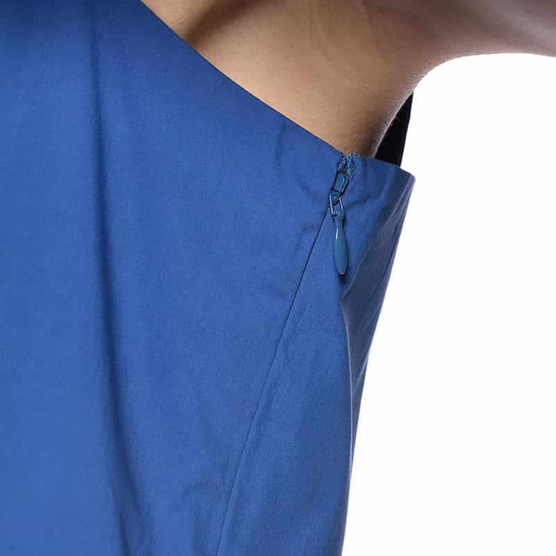 BARNEYS NEW YORK ウォッシャブル ティアードマキシドレス BLUE