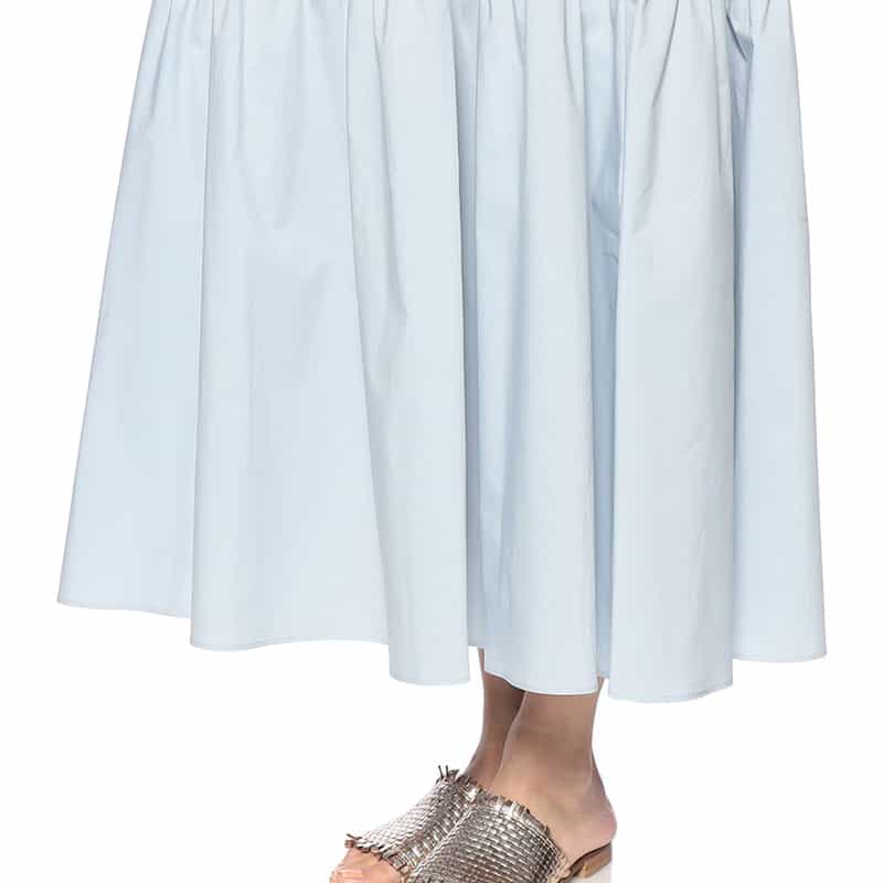 BARNEYS NEW YORK ウォッシャブル ティアードマキシドレス BLUE