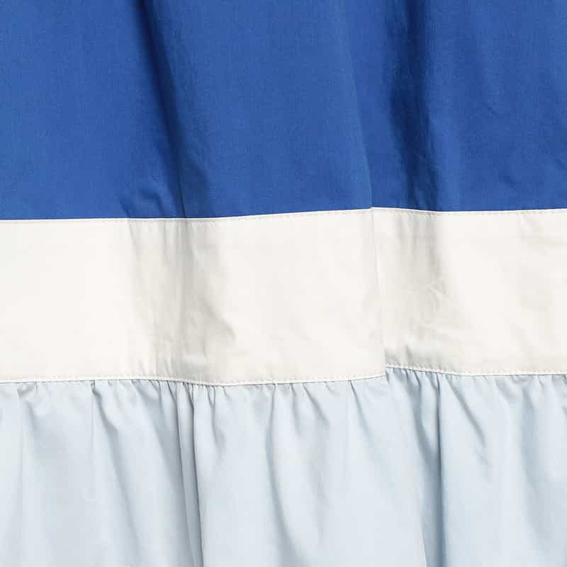 BARNEYS NEW YORK ウォッシャブル ティアードマキシドレス BLUE