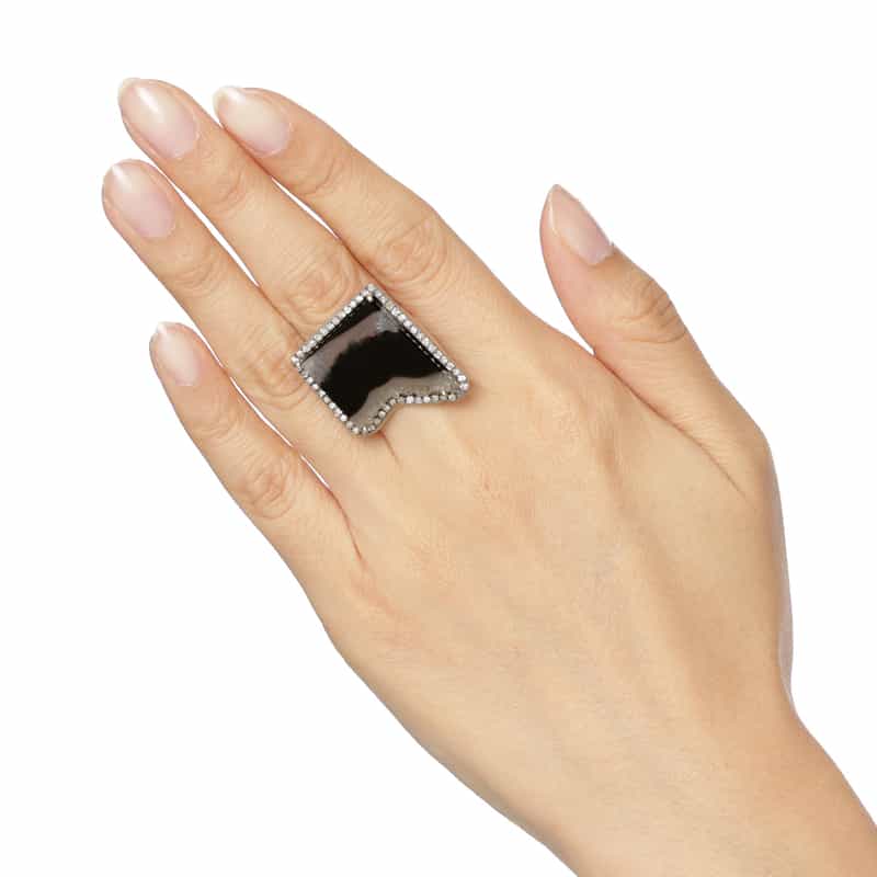 ADLIN HUE リング （アゲート、ダイヤモンド） NONE