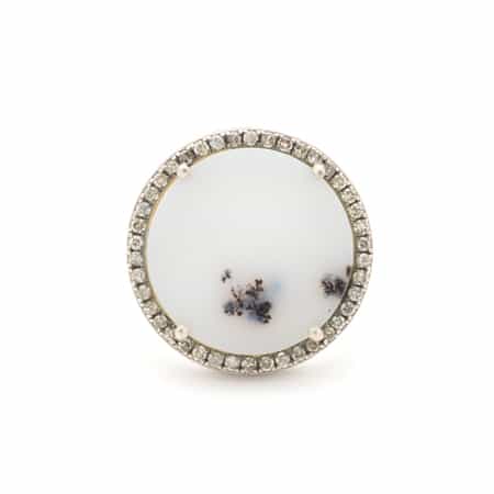 ネックレスチャーム （アゲート、ダイヤモンド）（2210123