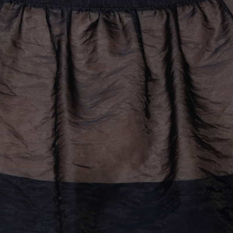 BARNEYS NEW YORK シアー素材 バッグリボンブラウス (インナーキャミソール付) NAVY