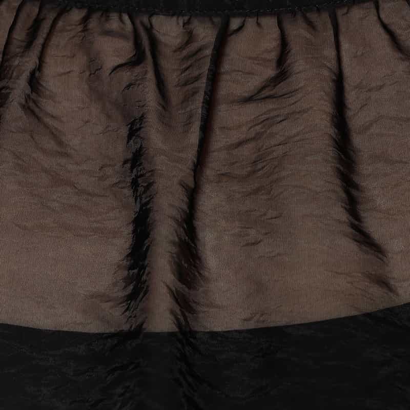 BARNEYS NEW YORK シアー素材 バッグリボンブラウス (インナーキャミソール付) BLACK