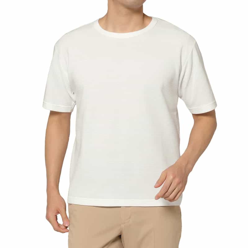 BARNEYS NEW YORK ボーダー柄Tシャツ WHITE