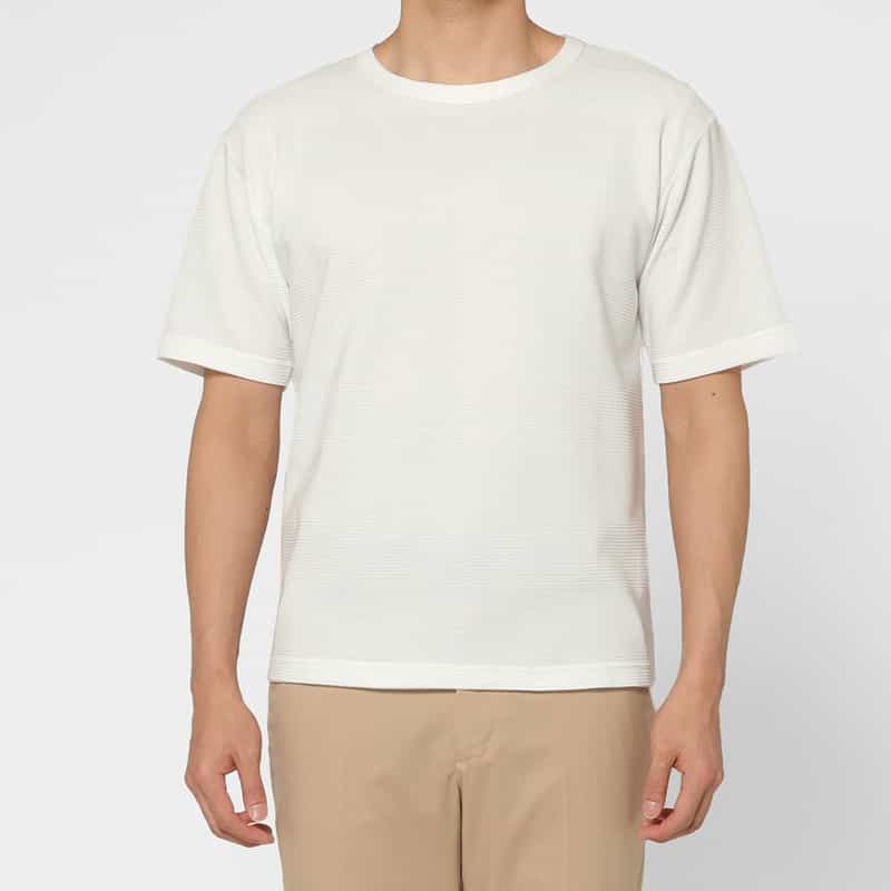 BARNEYS NEW YORK ボーダー柄Tシャツ WHITE