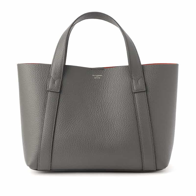 PELLE MORBIDA PELLE MORBIDA＜ペッレ モルビダ＞レザーミニトートバッグ “TE007SL" GRAY