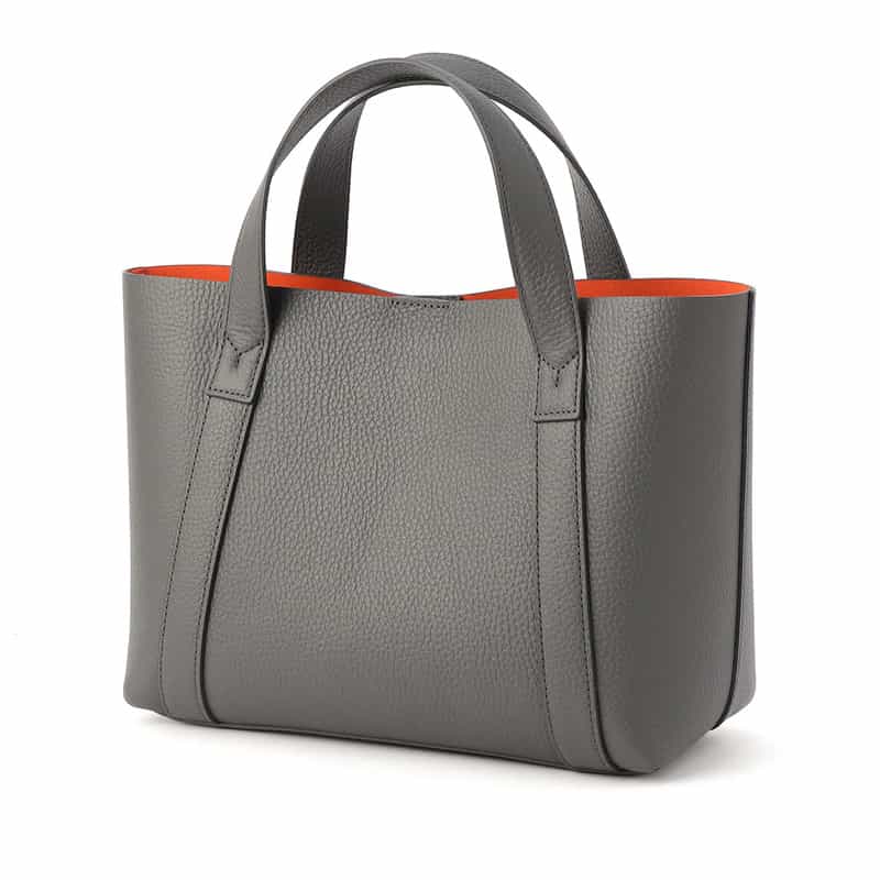 PELLE MORBIDA PELLE MORBIDA＜ペッレ モルビダ＞レザーミニトートバッグ “TE007SL" GRAY