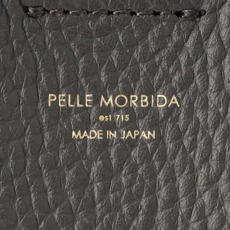 PELLE MORBIDA PELLE MORBIDA＜ペッレ モルビダ＞レザーミニトートバッグ “TE007SL" DARK GRAY