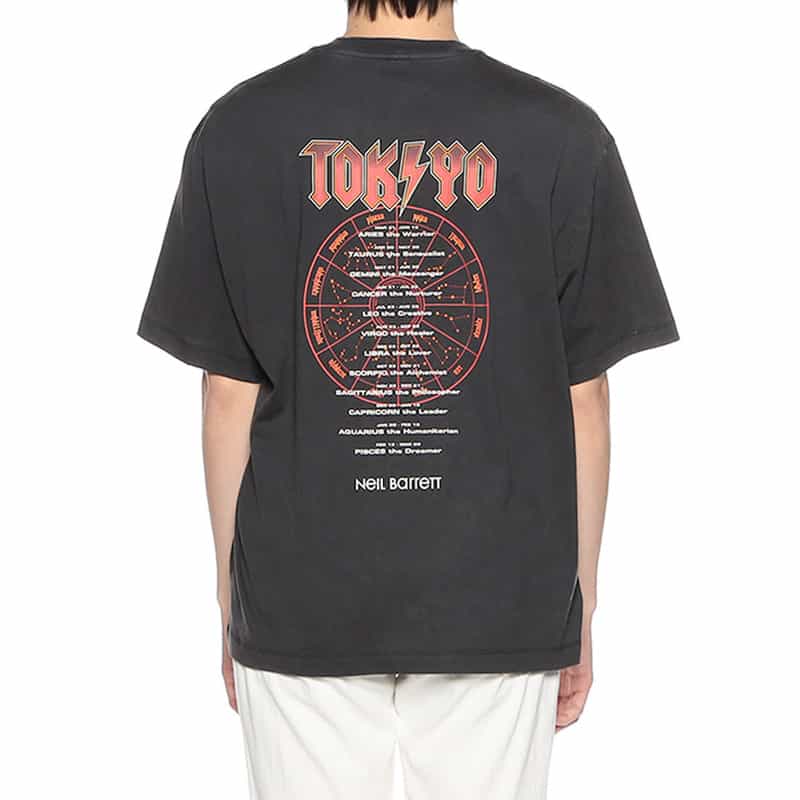 NEIL BARRETT バーニーズ ニューヨーク限定プリントTシャツ BLACK