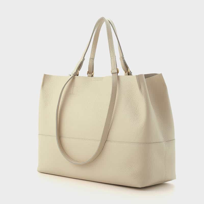 BARNEYS NEW YORK 2WAYハンドル レザートートバッグ IVORY